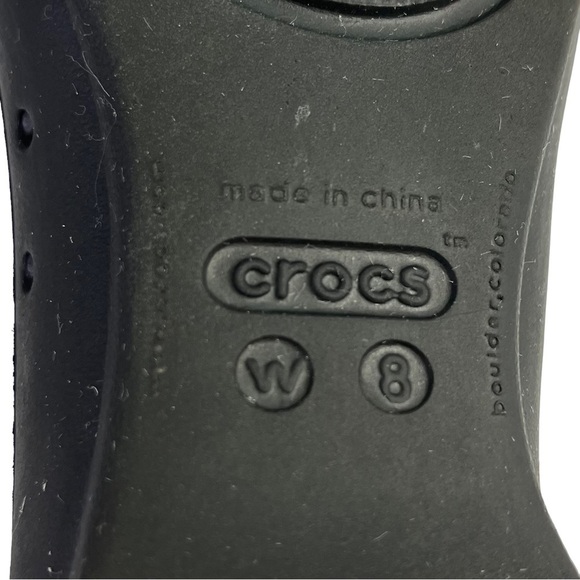 Crocs Gianna Black Chain Link Slip On Ballet Shoes Womens Size 8 - Picture 10 of 10